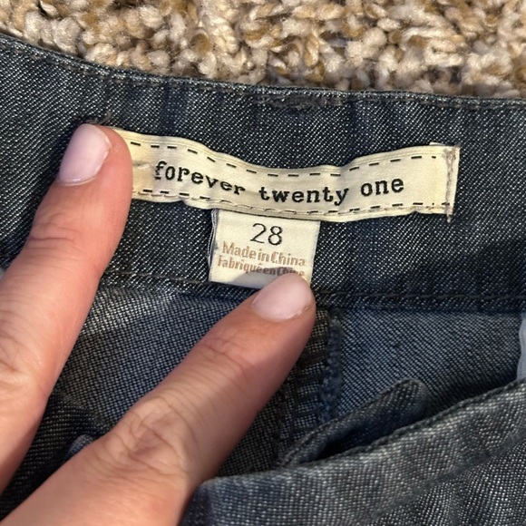 Vintage Y2K Forever 21‎ Dark Blue Shortie Shorts - size 28 - Picture 3 of 6